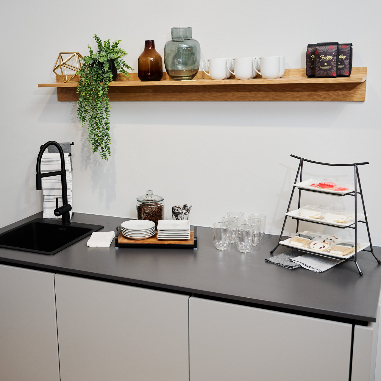 Kitchen area of showroom